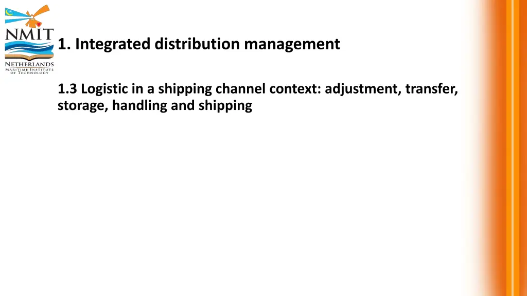 1 integrated distribution management 2