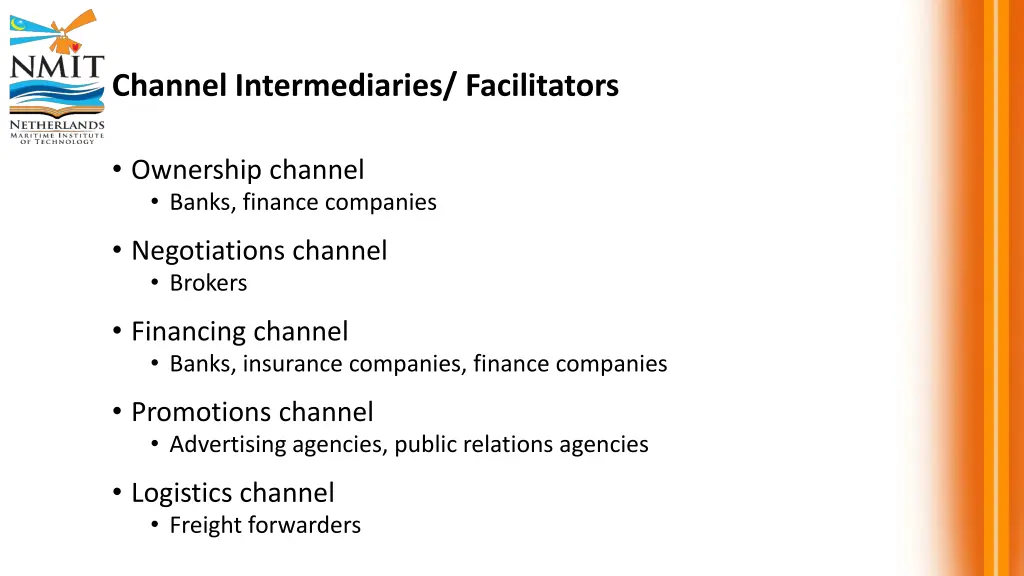 channel intermediaries facilitators
