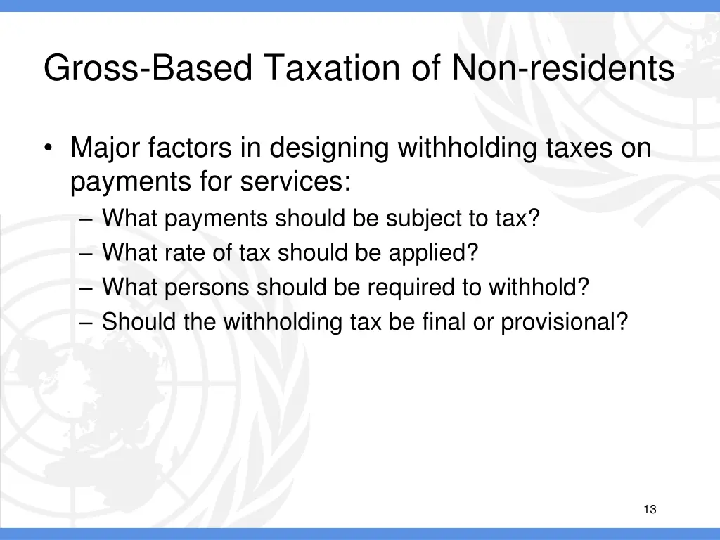 gross based taxation of non residents 2