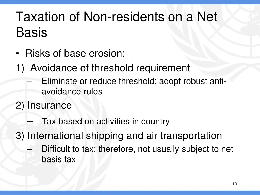 taxation of non residents on a net basis 2
