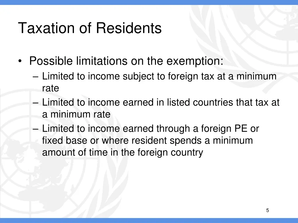 taxation of residents 1