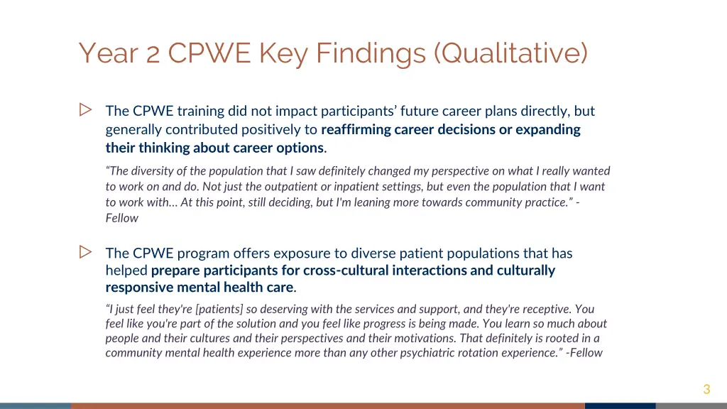 year 2 cpwe key findings qualitative