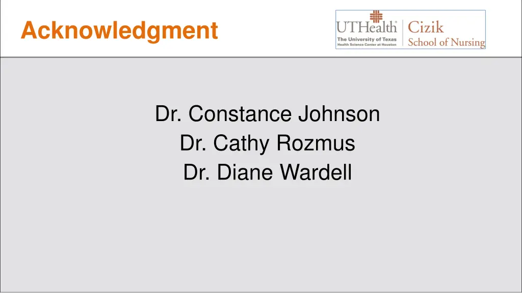 acknowledgment