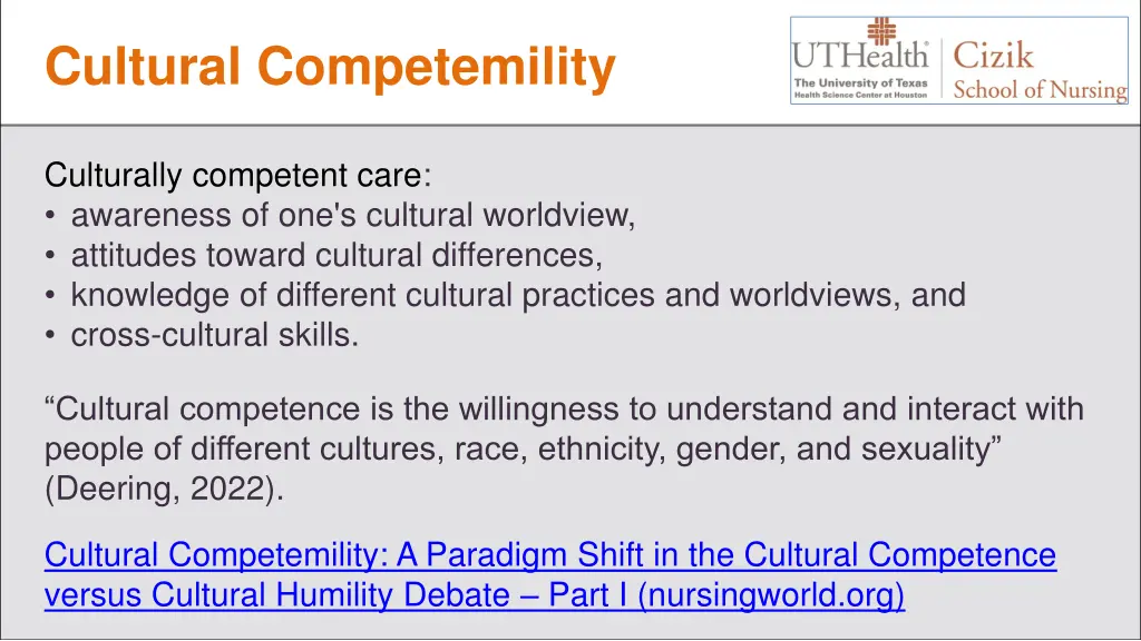cultural competemility