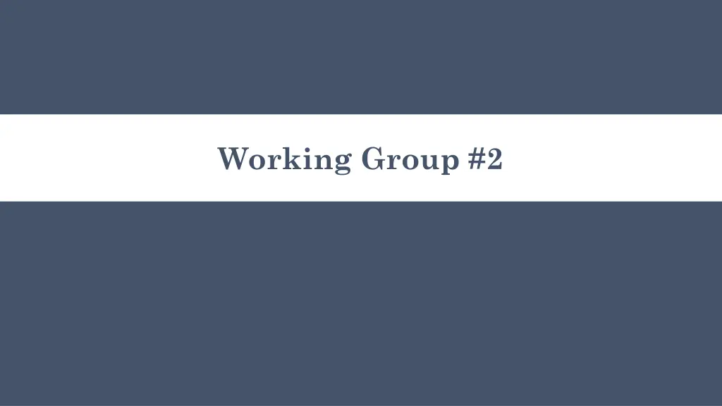 working group 2