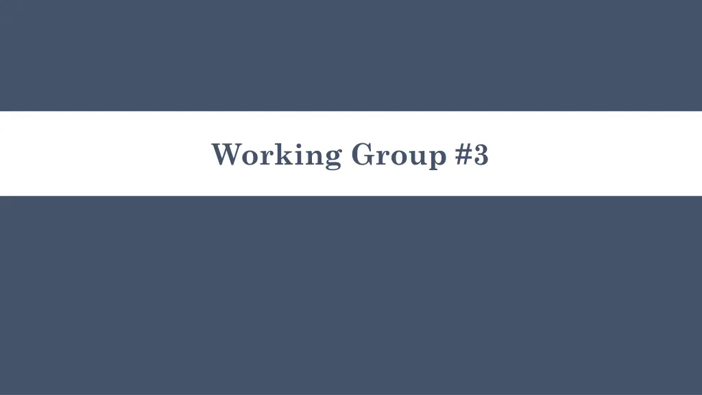 working group 3