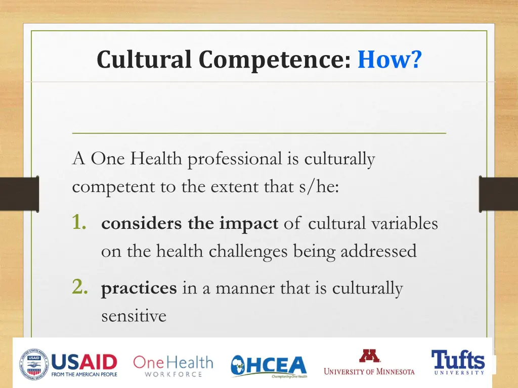 cultural competence how