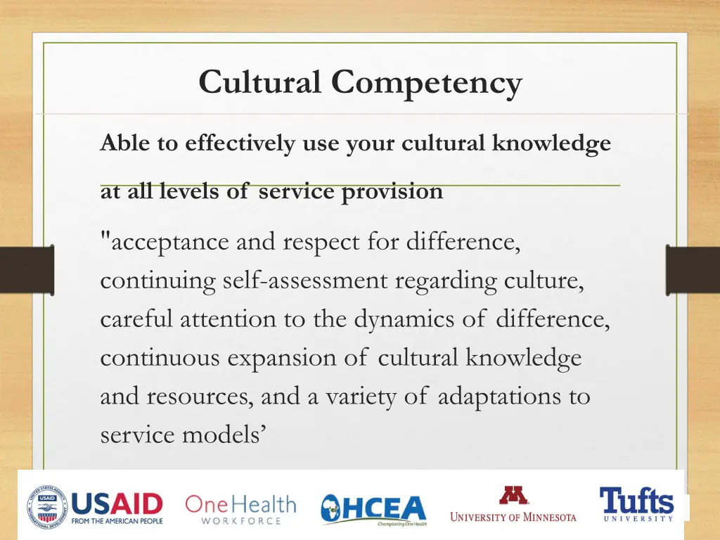 cultural competency