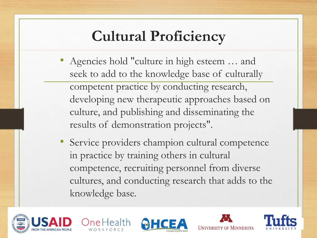 cultural proficiency