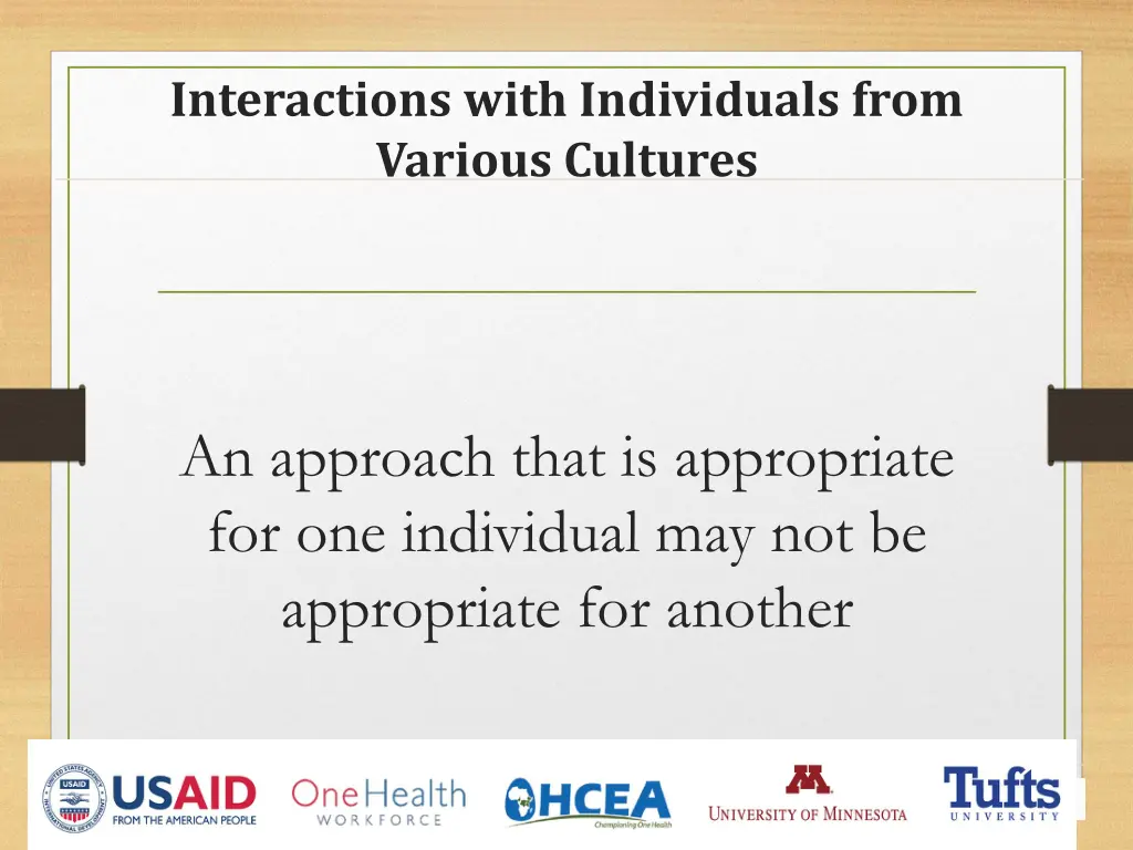 interactions with individuals from various 1