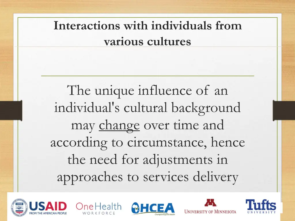 interactions with individuals from various 2