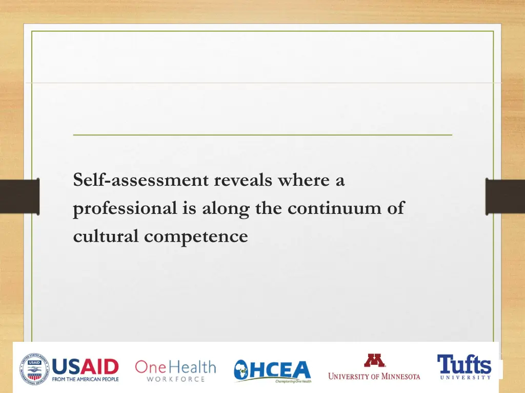 self assessment reveals where a professional