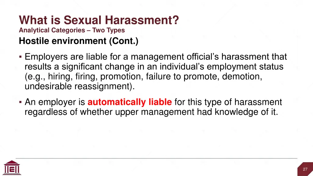 what is sexual harassment analytical categories 12