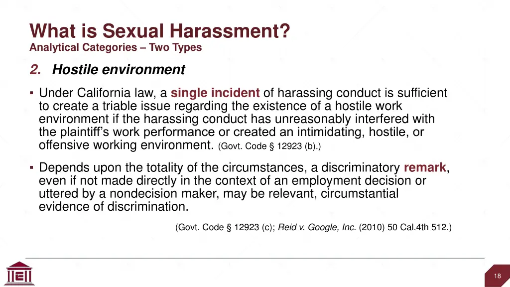 what is sexual harassment analytical categories 3