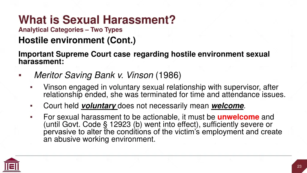 what is sexual harassment analytical categories 8