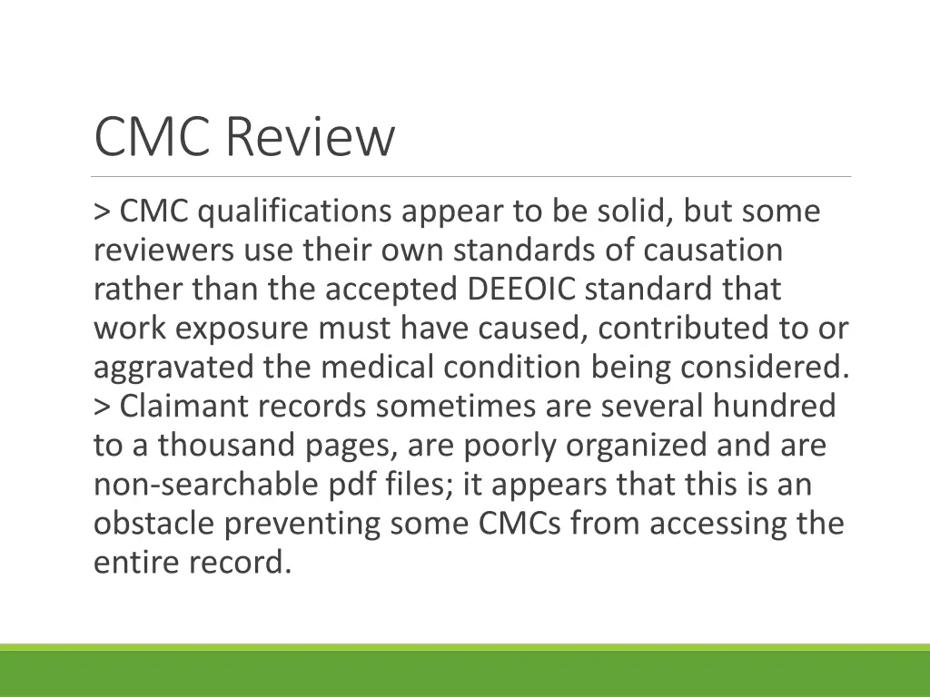 cmc review