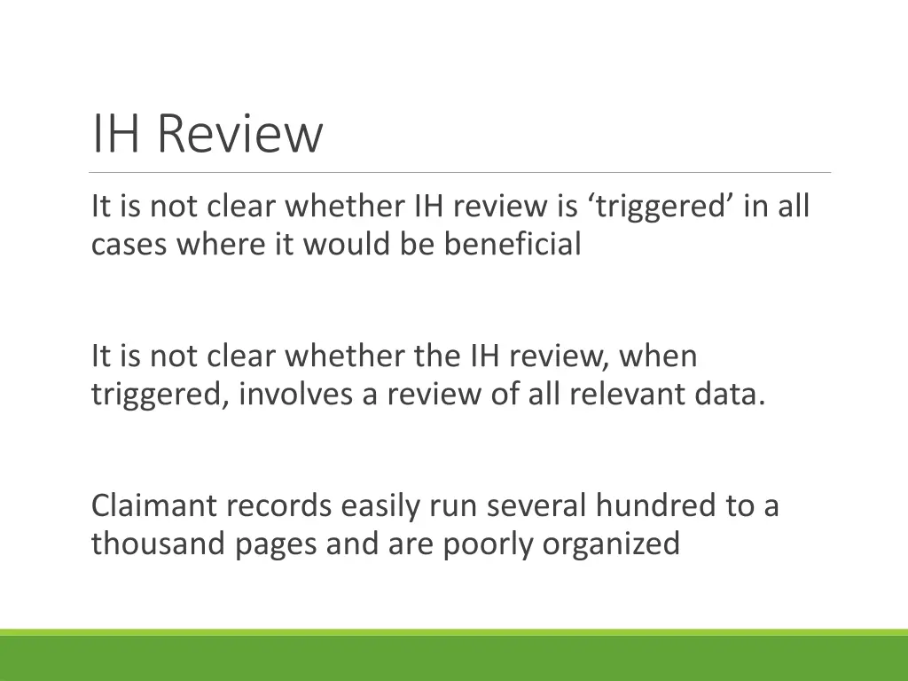 ih review