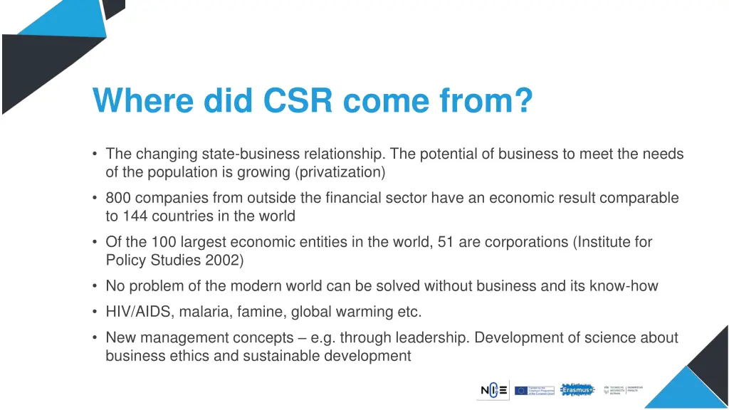 where did csr come from