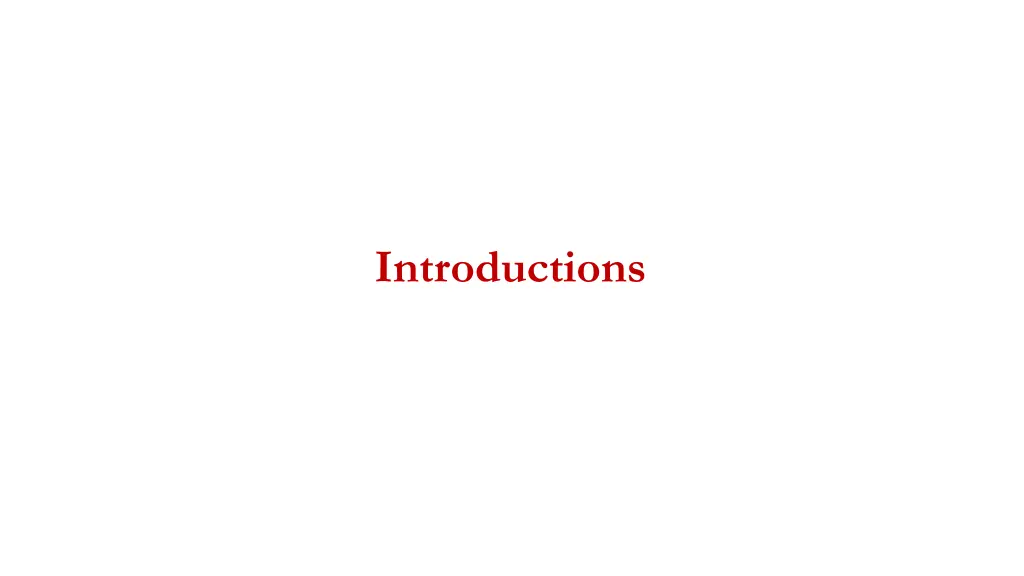 introductions