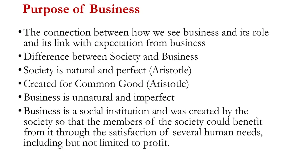purpose of business 1