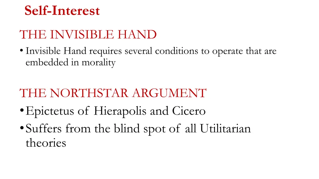 self interest 2