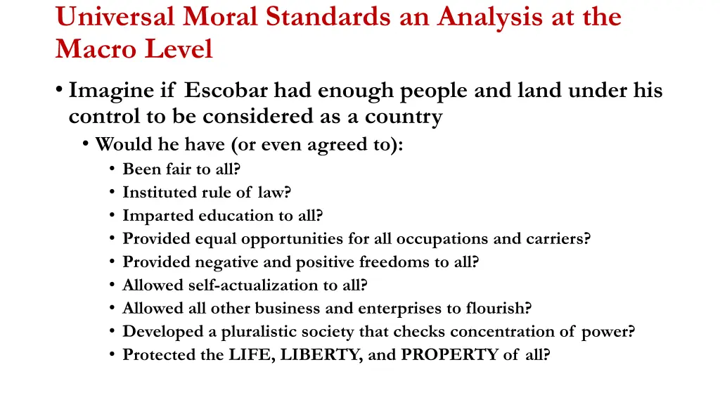 universal moral standards an analysis 1