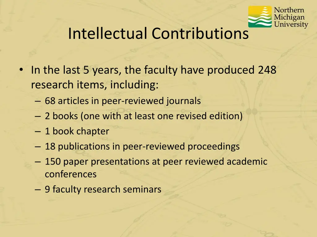 intellectual contributions
