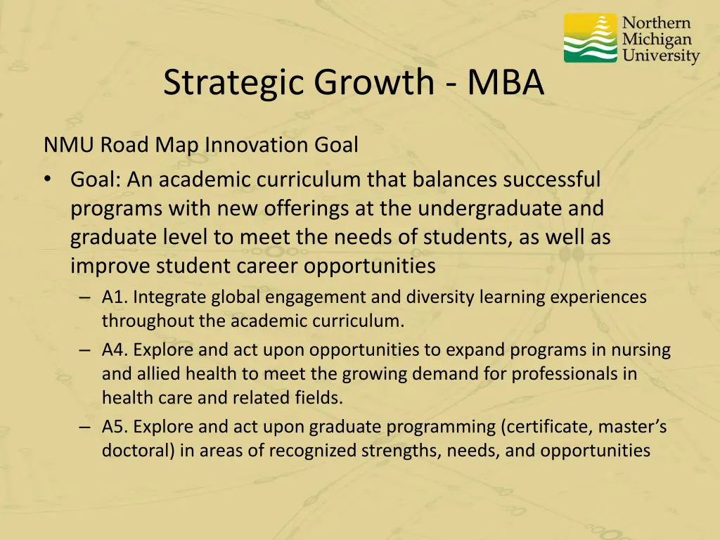 strategic growth mba 1
