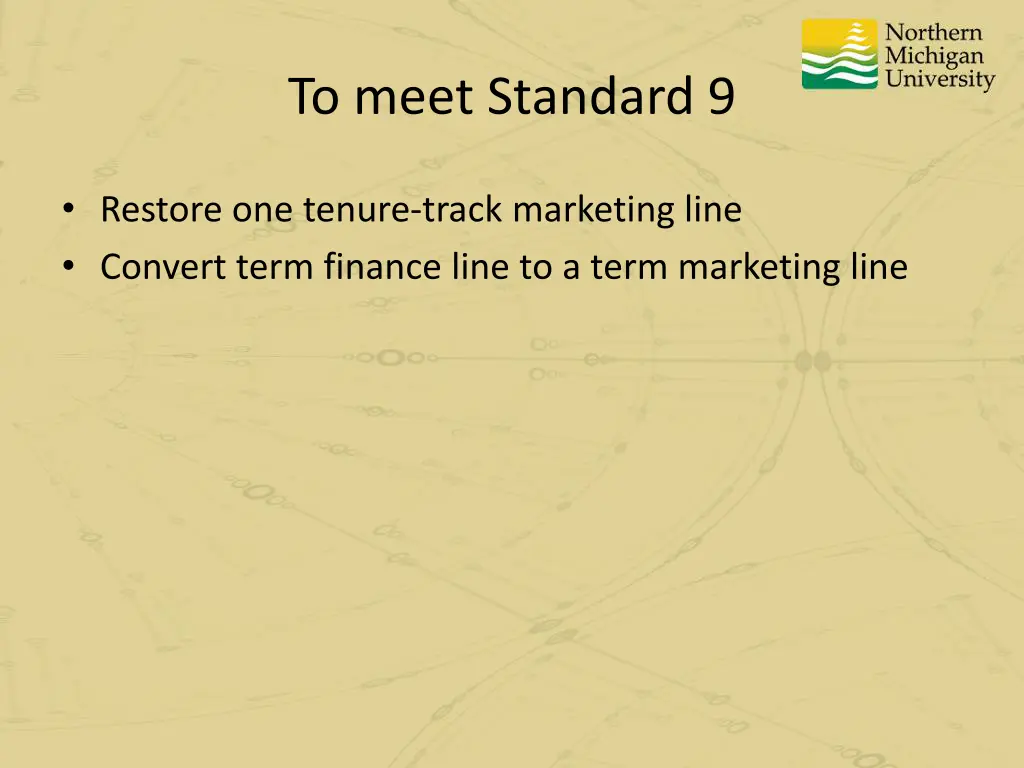 to meet standard 9
