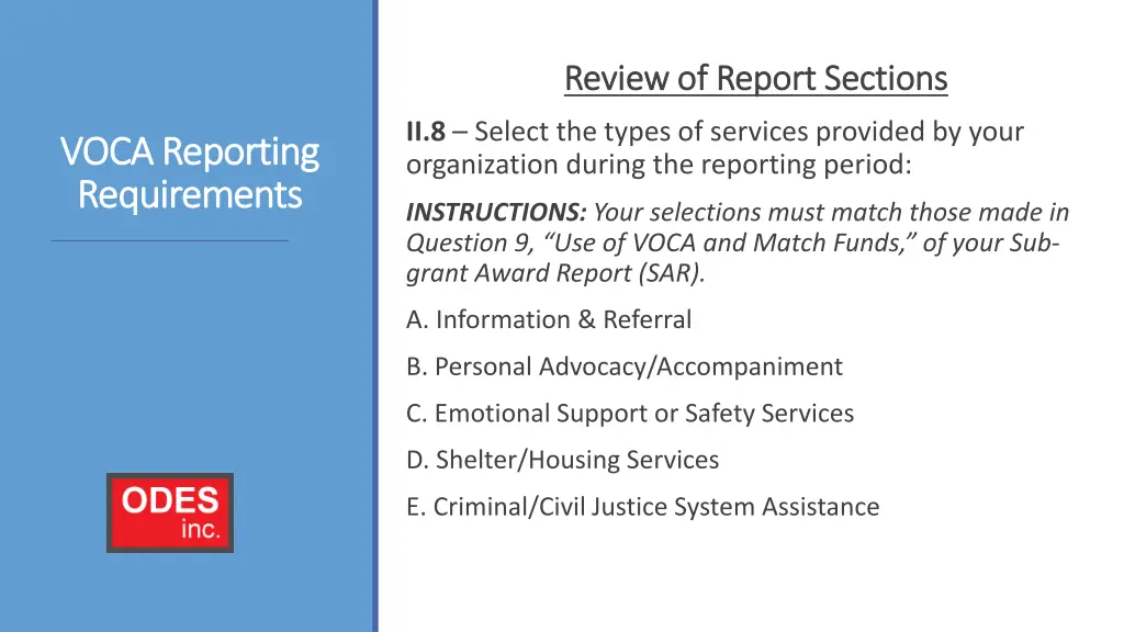 review of report sections review of report 10
