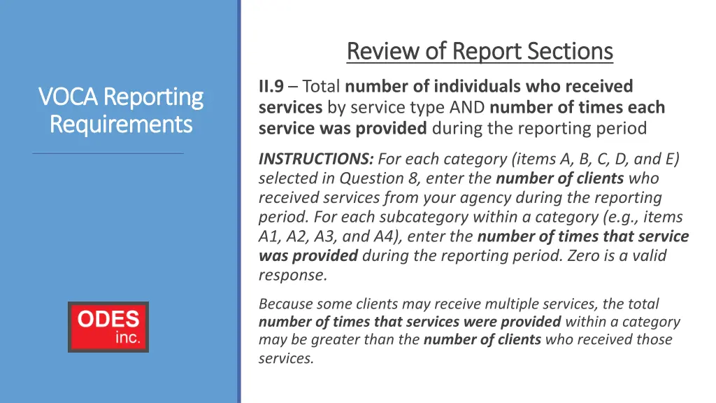 review of report sections review of report 11