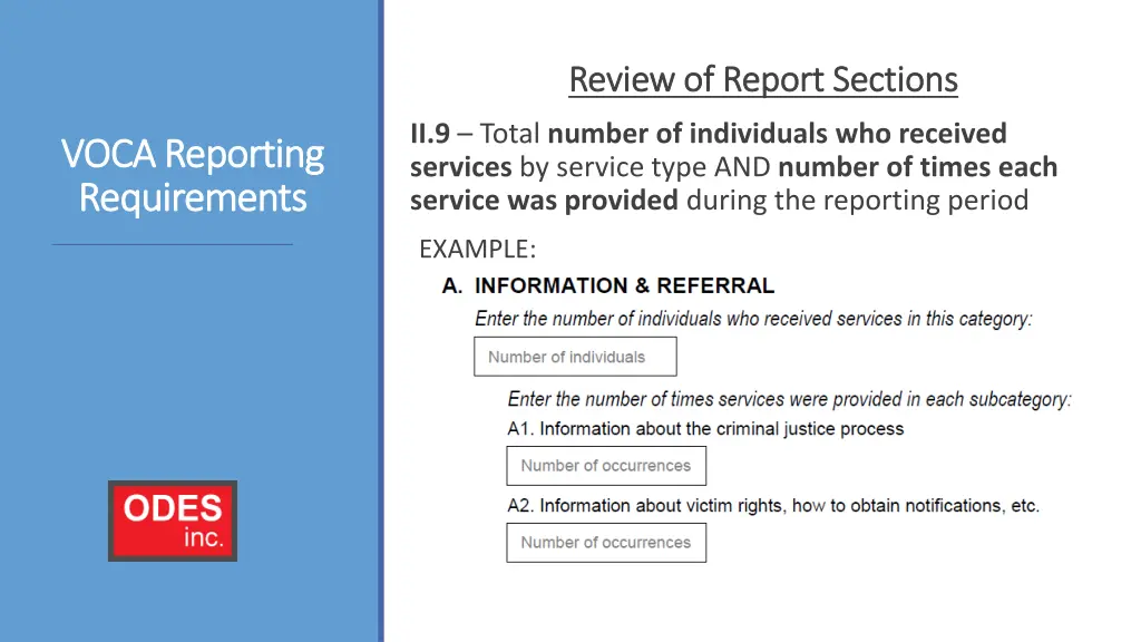 review of report sections review of report 12