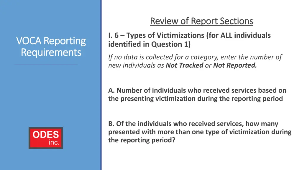 review of report sections review of report 6