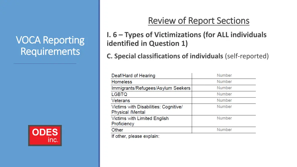 review of report sections review of report 8