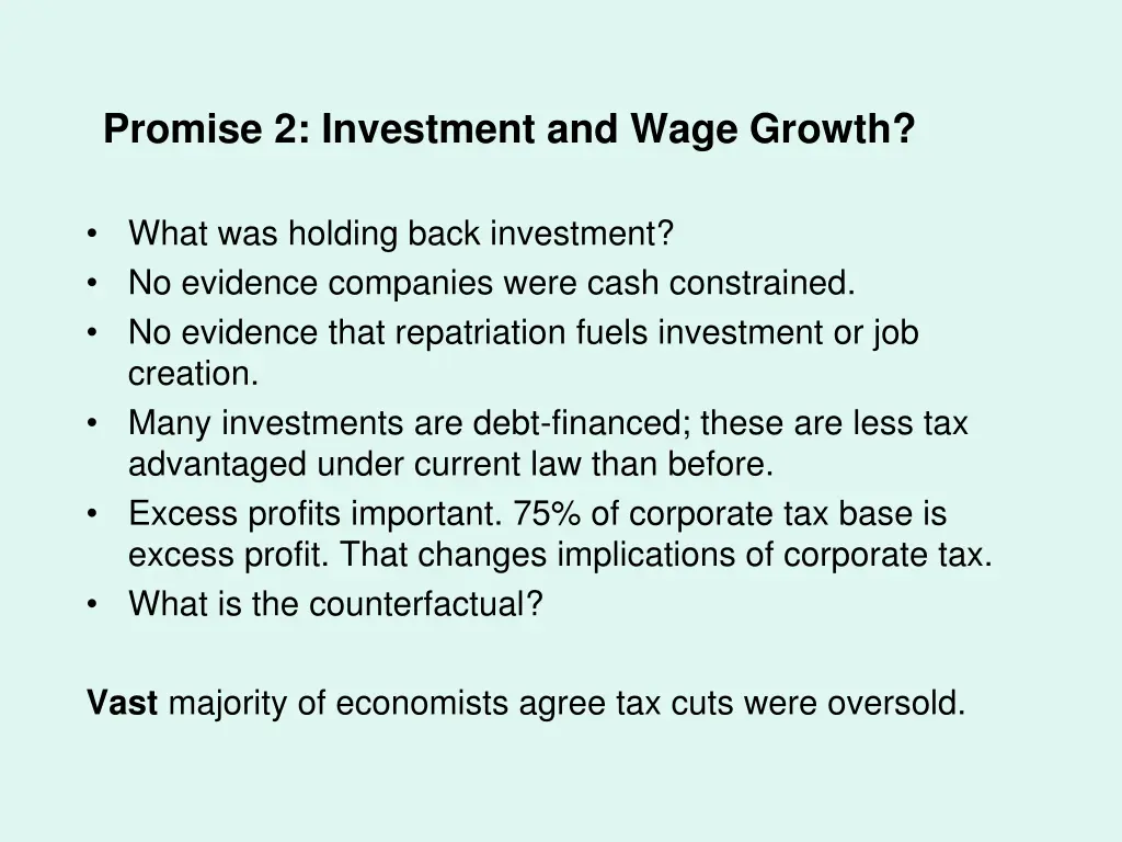 promise 2 investment and wage growth