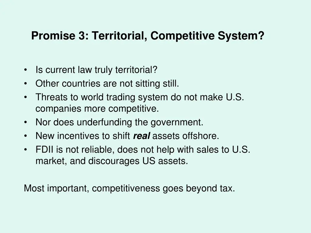 promise 3 territorial competitive system