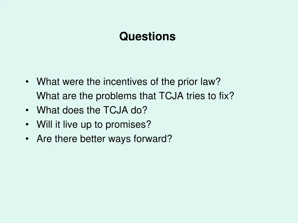 questions