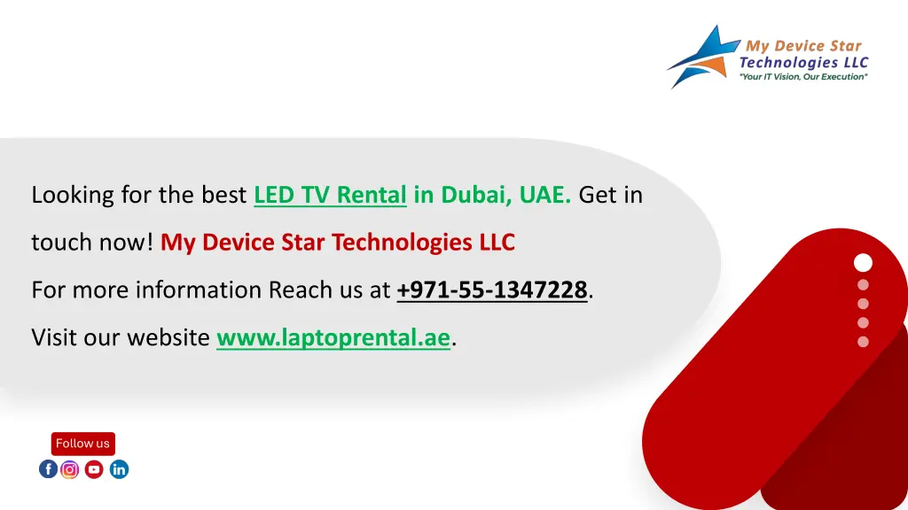 looking for the best led tv rental in dubai