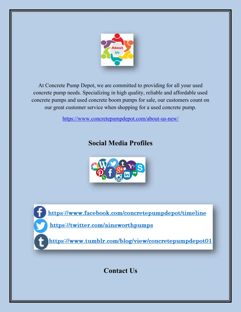 at concrete pump depot we are committed