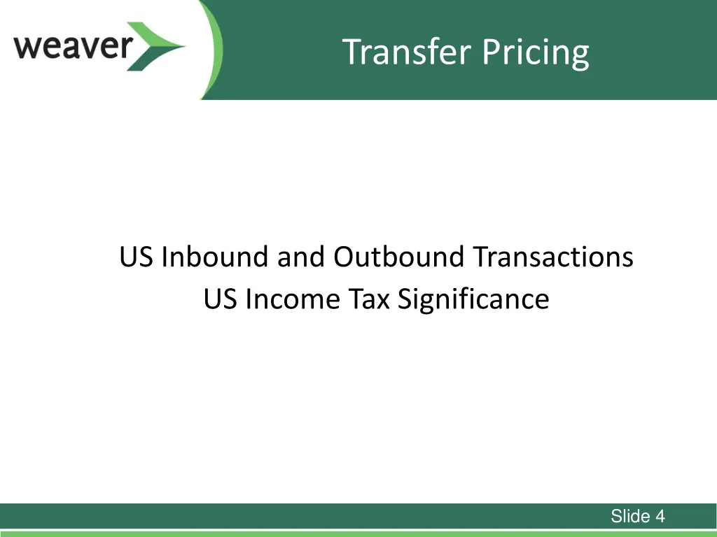 transfer pricing