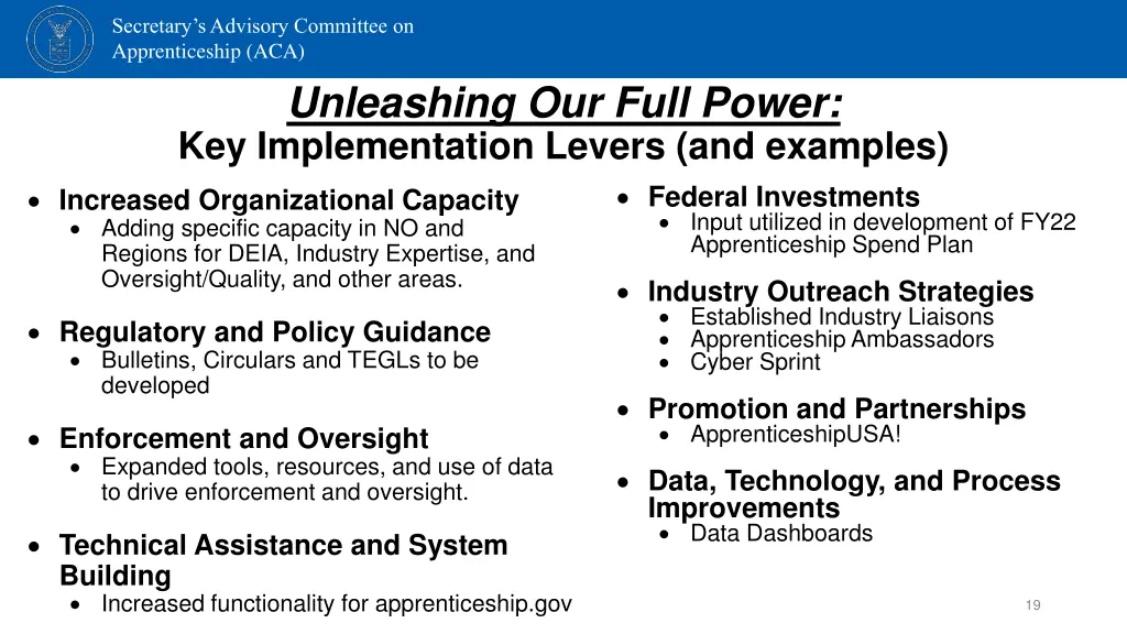 secretary s advisory committee on apprenticeship 17