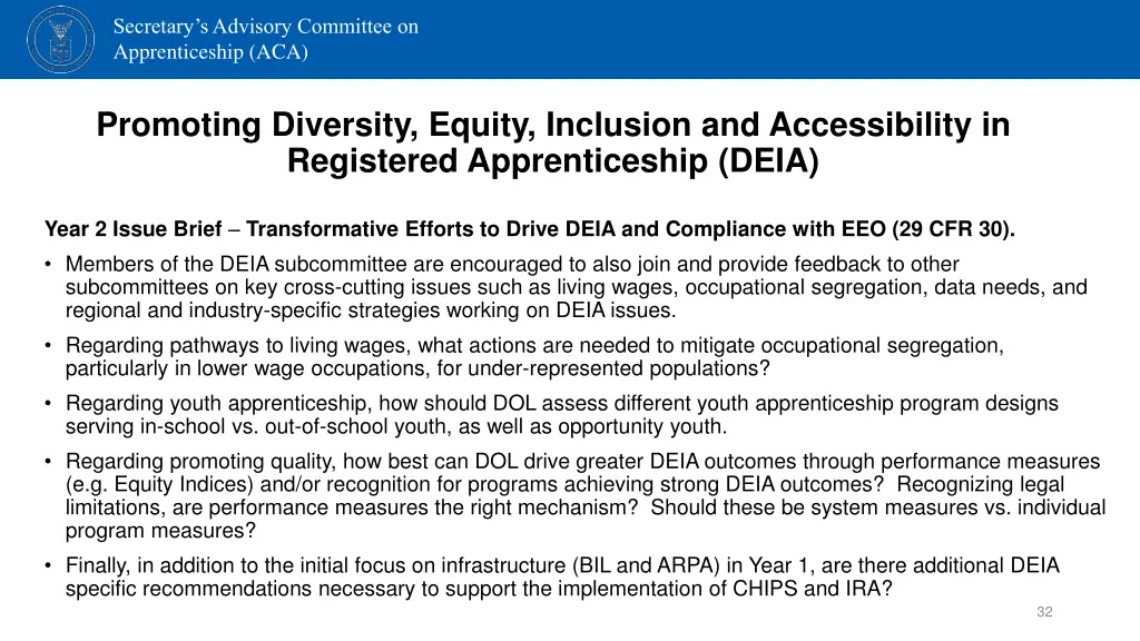 secretary s advisory committee on apprenticeship 30