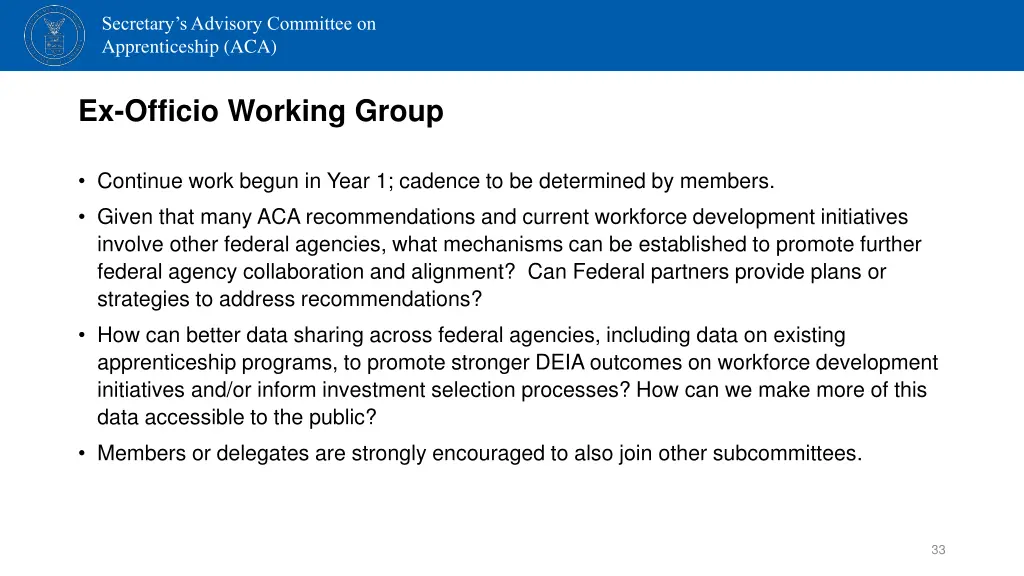 secretary s advisory committee on apprenticeship 31