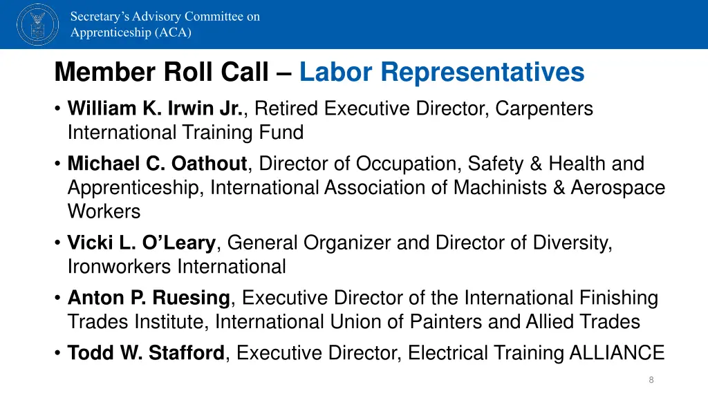 secretary s advisory committee on apprenticeship 6