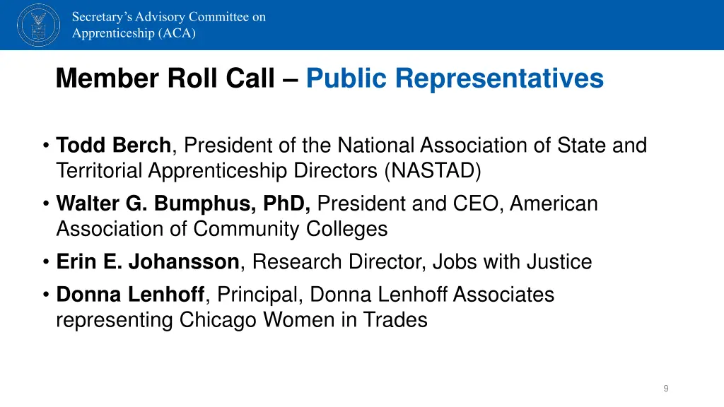 secretary s advisory committee on apprenticeship 7