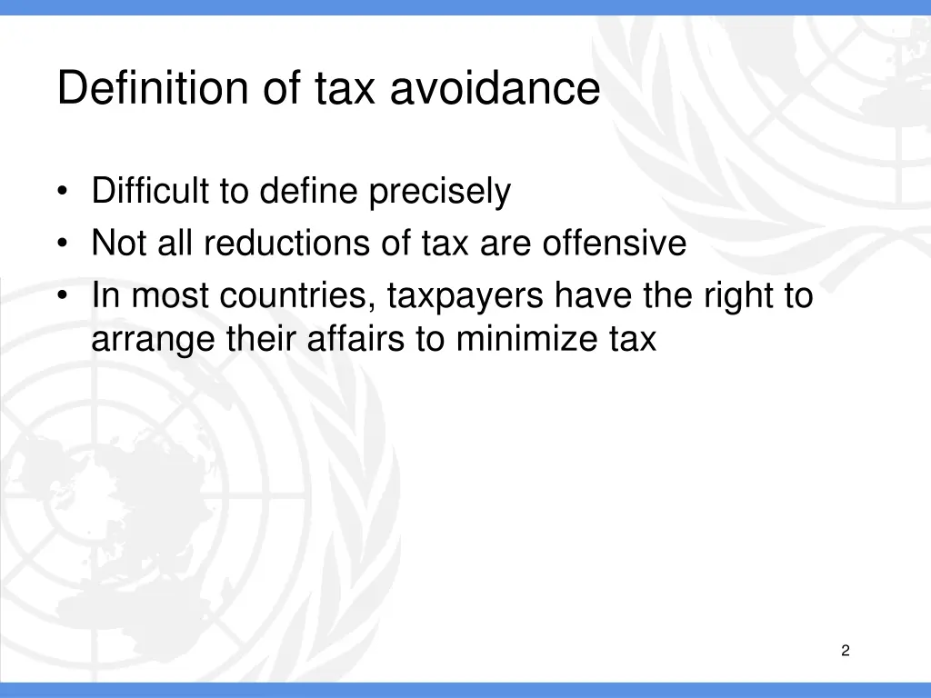 definition of tax avoidance