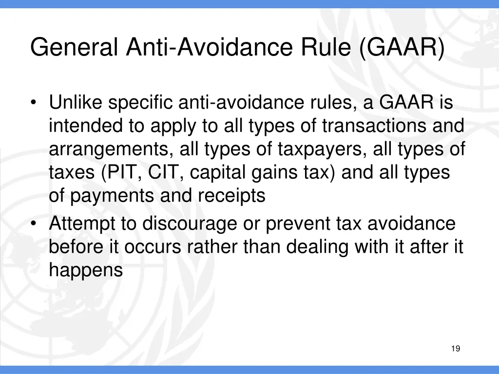 general anti avoidance rule gaar