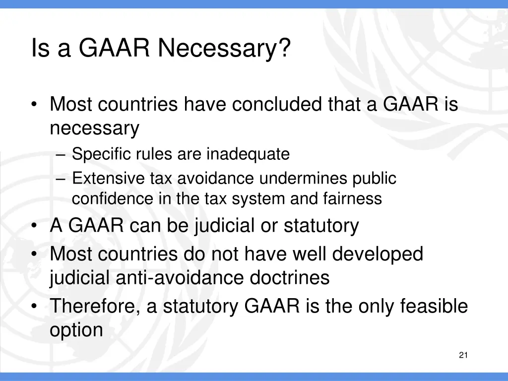 is a gaar necessary 1