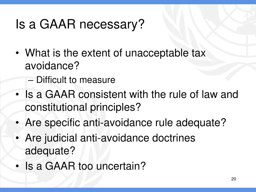 is a gaar necessary