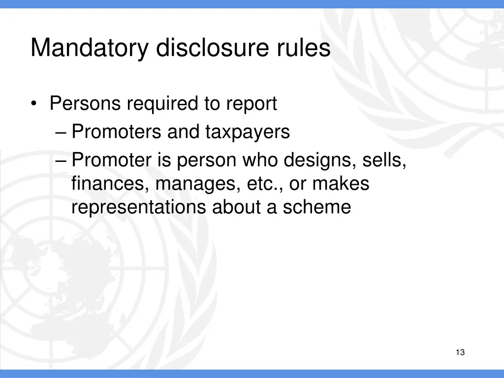 mandatory disclosure rules 1